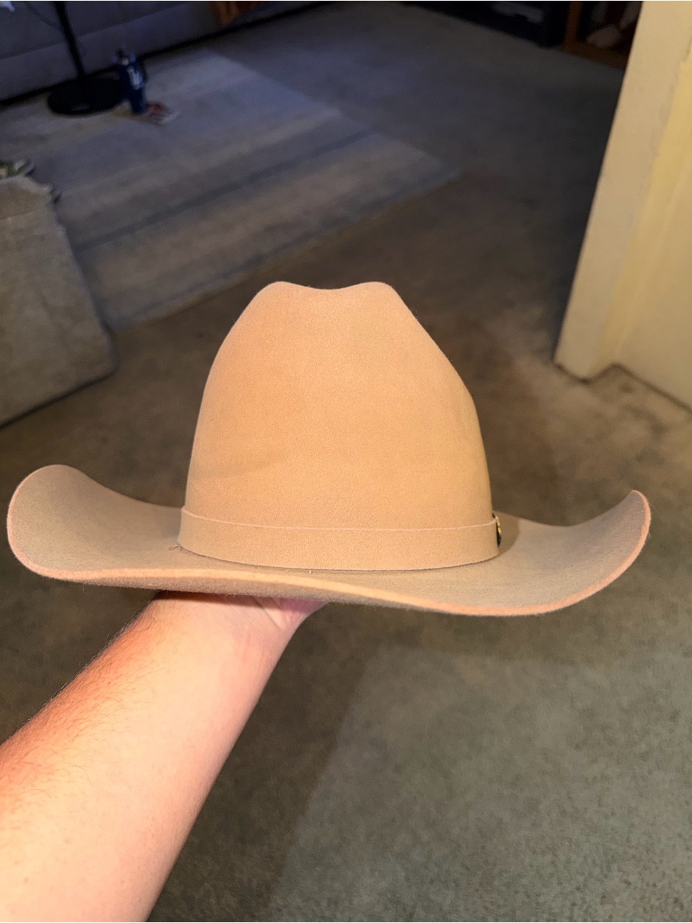 Classic Men's Felt Western Hat in Tan